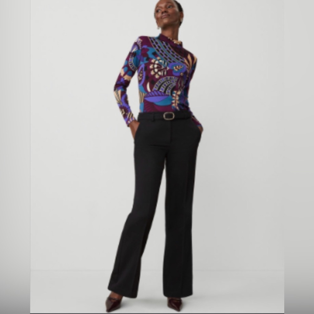 NWT Ann Taylor Black Belted Boot Pant